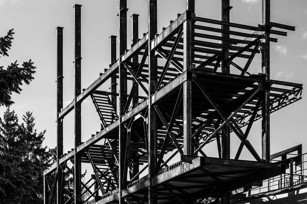 Structure métallique en construction